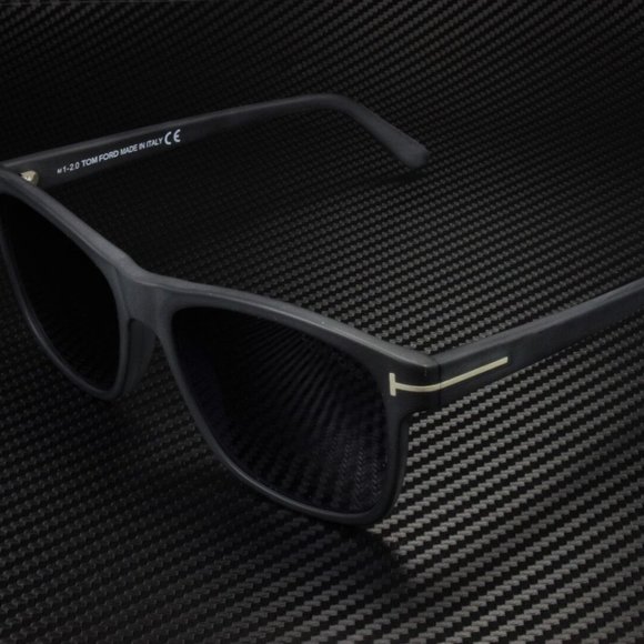 Tom Ford Matte Black Blue 59mm Sunglasses